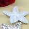 2.25" Rhinestone Star Beaded Applique Patch with Mesh and Iron On Backing